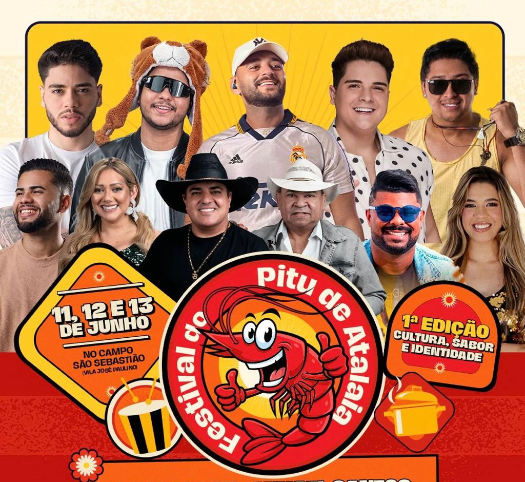 Festival do Pitu 2026 promete movimentar Atalaia com grandes atrações e três dias de festa